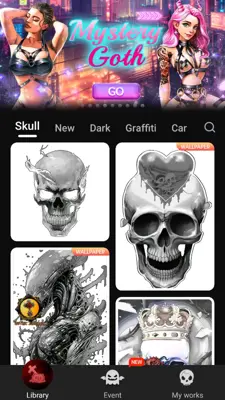 Skull Color android App screenshot 0